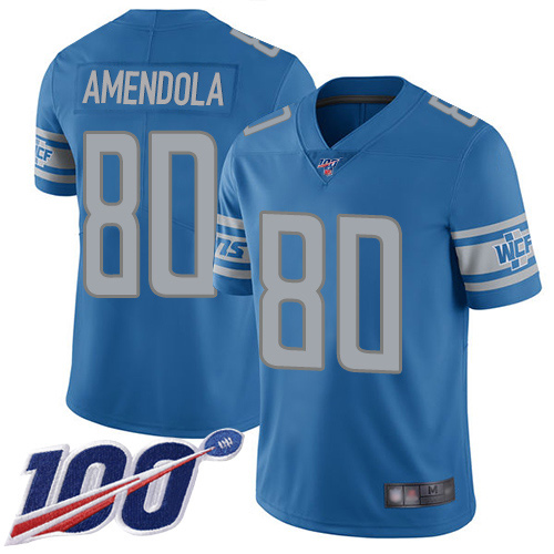 Detroit Lions Limited Blue Men Danny Amendola Home Jersey NFL Football #80 100th Season Vapor Untouchable->detroit lions->NFL Jersey